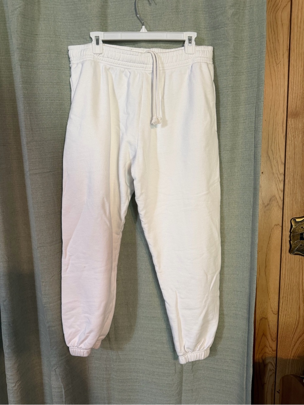Alphalete White Drawstring Joggers